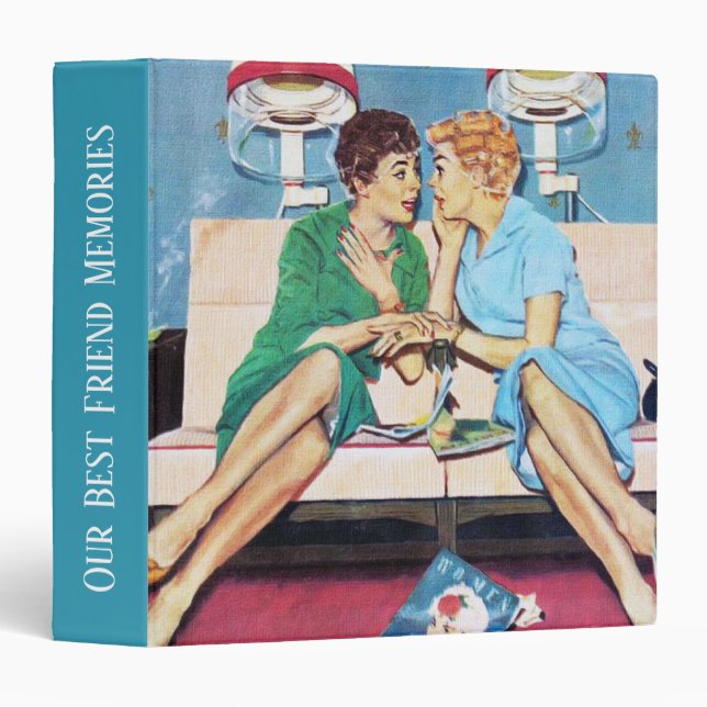 Classeur rétro vintage meilleur souvenir d'ami (Devant/Côté)