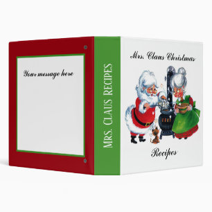 Classeur rétro vintage Noël Père Noël Mme Claus