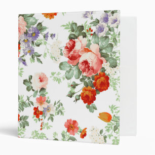 Classeur Rétros roses Girly oranges rouges romantiques