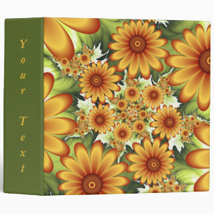 Classeur Rêve floral, Abstrait moderne texte fractal