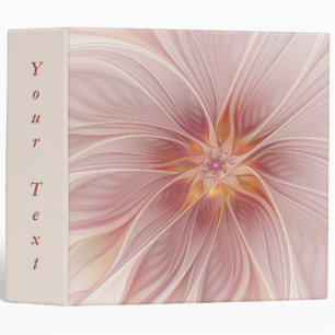 Classeur Rêve Floral Rose Doux Art Abstrait Fleur Texte