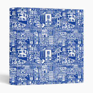 Classeur Rêve urbain - Bleu et blanc de la marine