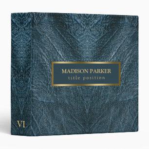 Classeur Revêtement bleu cuir