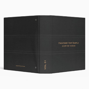 Classeur Revêtement en cuir noir Faux