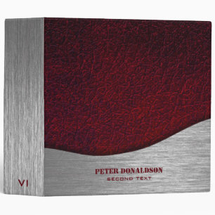 Classeur Revêtement rouge faux