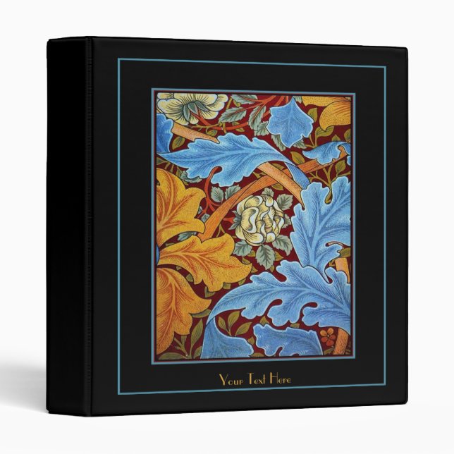 CLASSEUR RÉVISÉ William Morris Imprimer Floral ble (Devant/Côté)