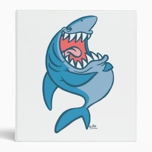 Classeur riant de requins de bande dessinée
