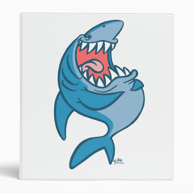 Classeur riant de requins de bande dessinée (Devant)