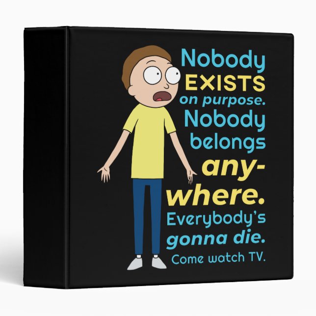 Classeur RICK ET MORTY™ | Personne N'Existe À Titre Excepti (Devant/Côté)