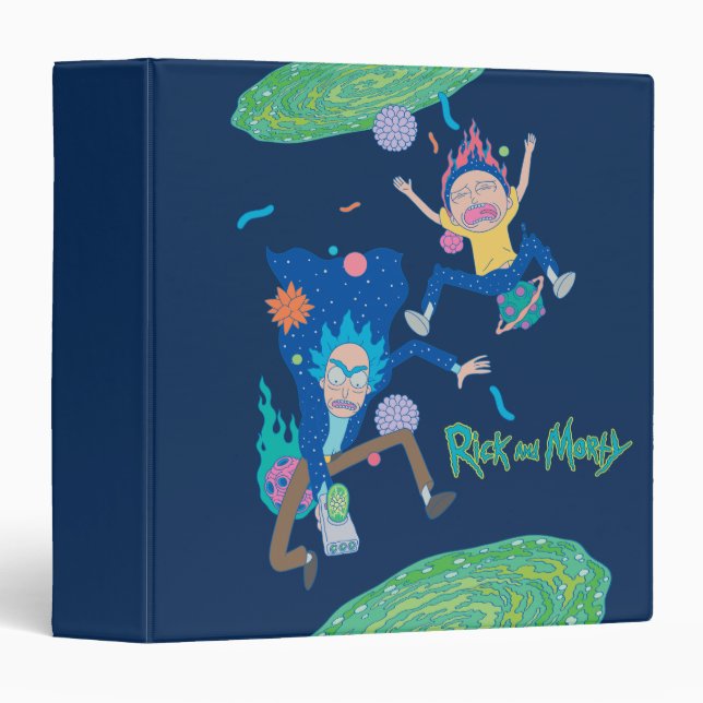 Classeur RICK ET MORTY™ | Saut de portail infecté (Devant/Côté)