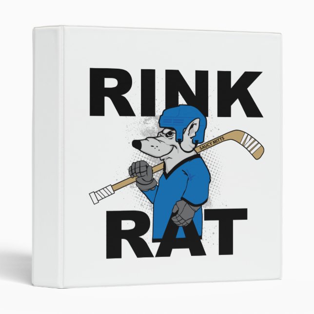 Classeur Rink bleu Joueur de Hockey Joueur de 3 Cercles Cla (Devant/Côté)