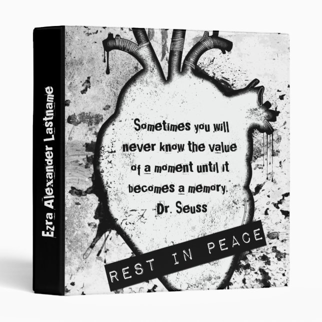 Classeur RIP anatomical heart Memory book (Devant/Côté)