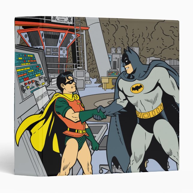 Classeur Robin Et Batman Handshake (Devant/Côté)