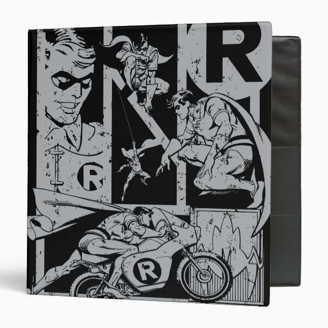 Classeur Robin - Picto Grey (Devant/Intérieur)