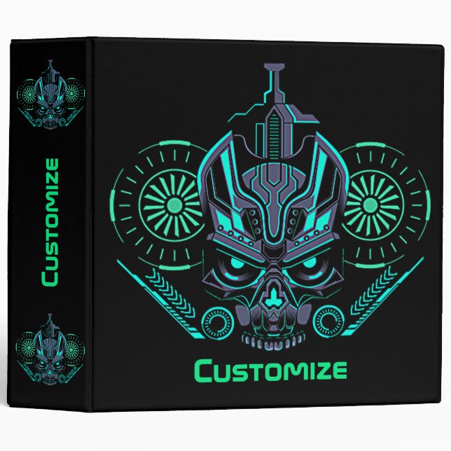 Classeur Robo Skull à 3 anneaux (Devant/Côté)