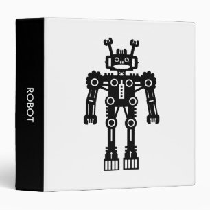 Classeur Robot - noir et blanc (1,5 po)
