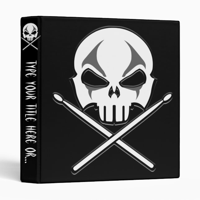 Classeur Rock&Roll Personnalisé Album de Batterie  (Devant/Côté)