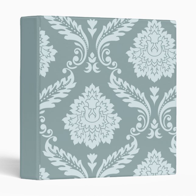 Classeur Rococo Damask Art I Duck Egg Blue+Teal (Devant/Côté)