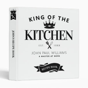 Classeur Roi moderne de la cuisine Couronne Foodie Papa Rec