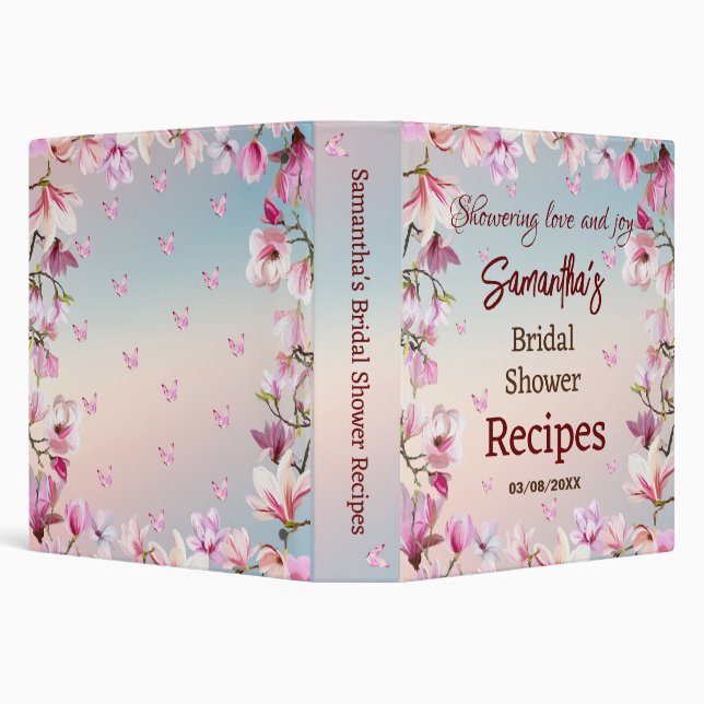 Classeur Romance en fleurs - Recette Fête des mariées (Arrière-plan)