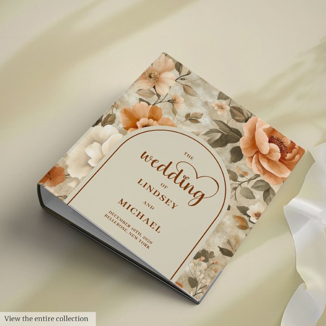 Classeur Romantic Boho Neutral Ivory Sage Floral Memory  (Romantic Boho Neutral Ivory Sage Floral Memory Album

)