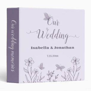 Classeur Romantique élégant mauve floral album photo