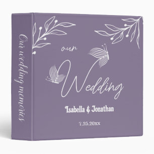 Classeur Romantique élégant mauve floral album photo