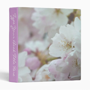 Classeur romantique Fleurs blanches Classeur de ma