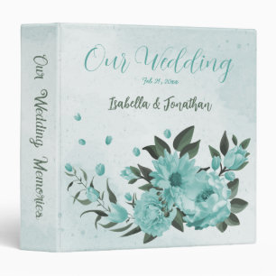 Classeur romantique fleurs bleues & album photo feuille ver