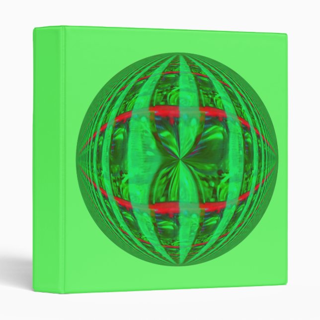 Classeur rond vert Orb (Devant/Côté)