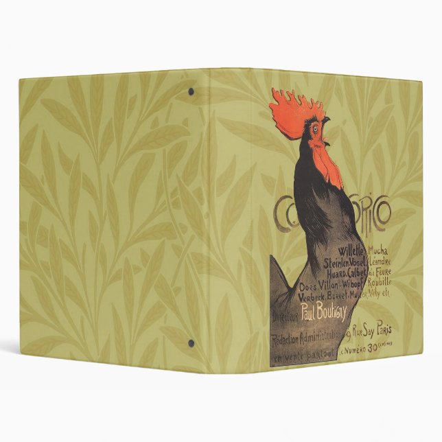 Classeur Rooster Steinlen Cocorico (Arrière-plan)