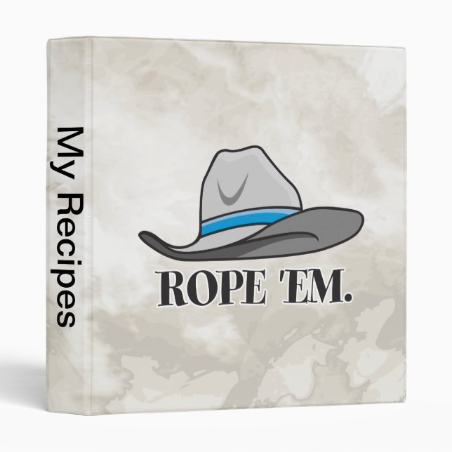 Classeur Rope 'Em Western Rodeo (Devant/Côté)
