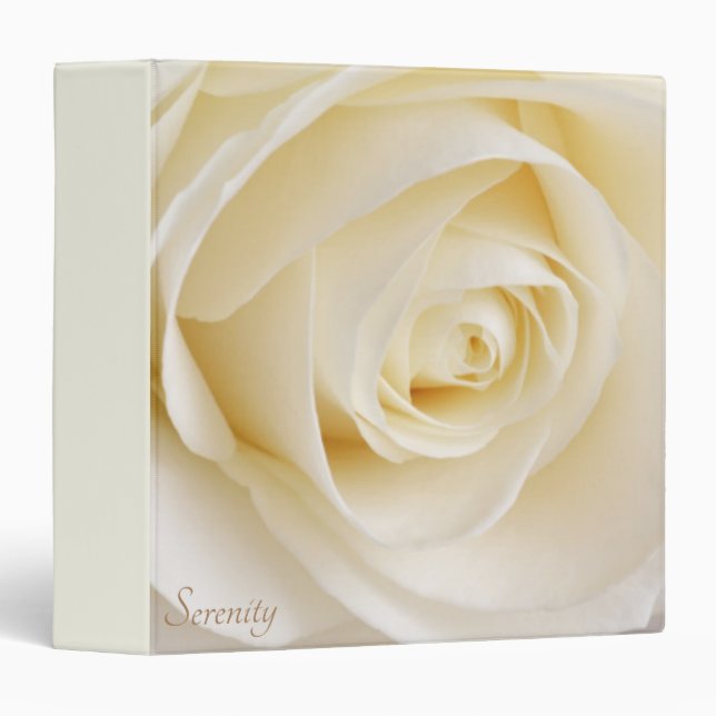 Classeur Rose blanche (Devant/Côté)