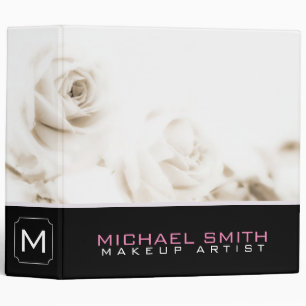 Classeur rose blanche vintage