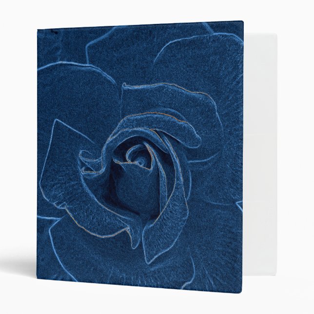 Classeur rose bleu velouté (Devant/intérieur)
