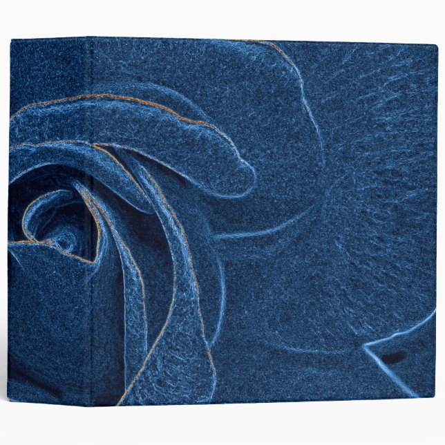 Classeur rose bleu velouté (Devant/Côté)