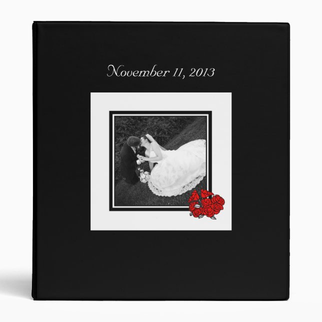 Classeur Rose Bouquet Mariage (Devant)