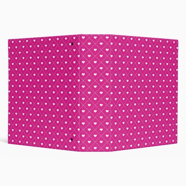 CLASSEUR ROSE CHAUDE AVEC PETIT COEUR BLANC D'AMOUR VALENTI (Arrière-plan)