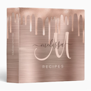 Classeur Rose Chic Gold brossé Metal Blush Family Recette