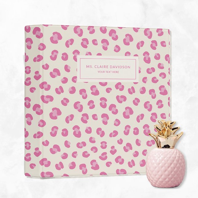 Classeur rose chic personnalisé (Créateur téléchargé)