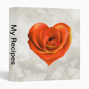 Classeur Rose Coeur brillant Orange