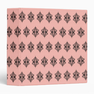 Classeur rose Damask