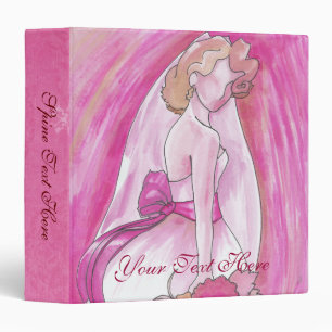 Classeur rose de jeune mariée