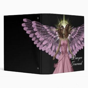 Classeur rose de journal de prière d'ange
