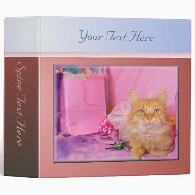 Classeur rose de Kitty de partie (Devant/Côté)