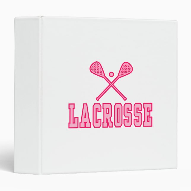 Classeur Rose de lacrosse (Devant/Côté)