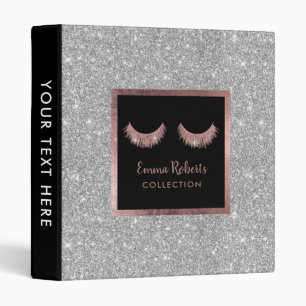 Classeur Rose de maquillage  Gold Lashes & Silver Parties s