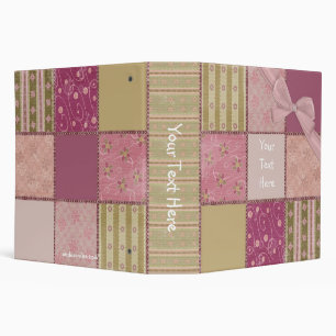 Classeur rose de patchwork
