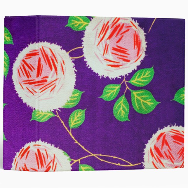 Classeur Rose, Design Vintage japonais (Devant/Côté)