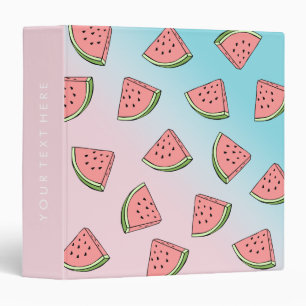 Classeur Rose en pastel et bleu d'été de motif mignon de